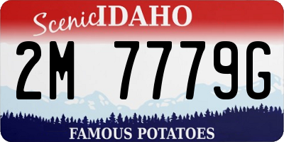 ID license plate 2M7779G