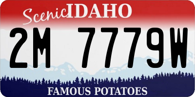 ID license plate 2M7779W