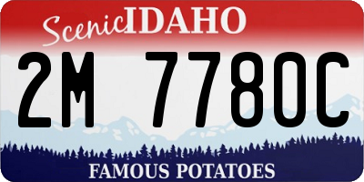 ID license plate 2M7780C