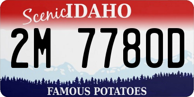 ID license plate 2M7780D