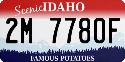 ID license plate 2M7780F