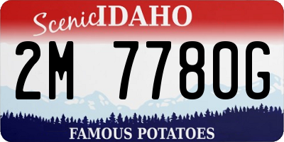 ID license plate 2M7780G