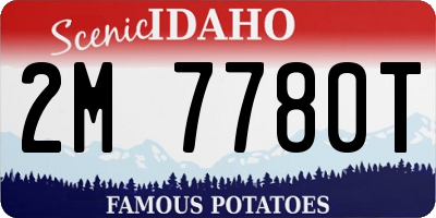 ID license plate 2M7780T