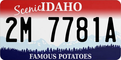 ID license plate 2M7781A