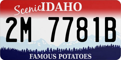 ID license plate 2M7781B