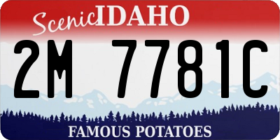 ID license plate 2M7781C