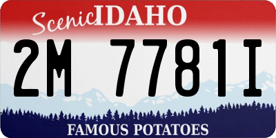 ID license plate 2M7781I