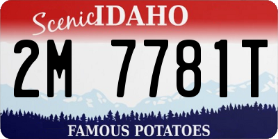 ID license plate 2M7781T