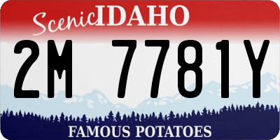 ID license plate 2M7781Y