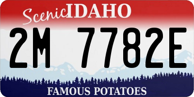 ID license plate 2M7782E