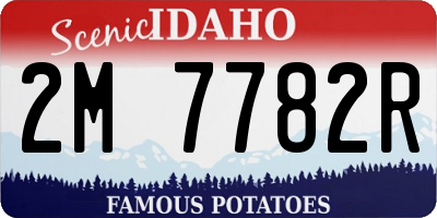ID license plate 2M7782R