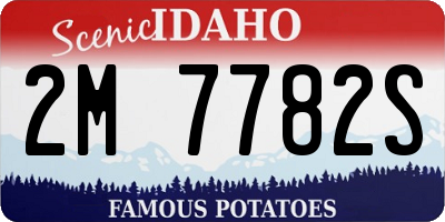 ID license plate 2M7782S