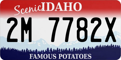 ID license plate 2M7782X