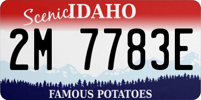 ID license plate 2M7783E