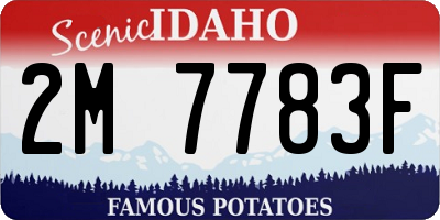 ID license plate 2M7783F