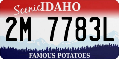 ID license plate 2M7783L