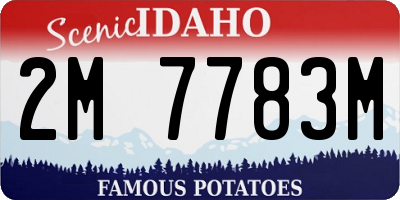 ID license plate 2M7783M