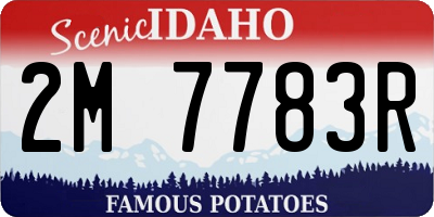 ID license plate 2M7783R