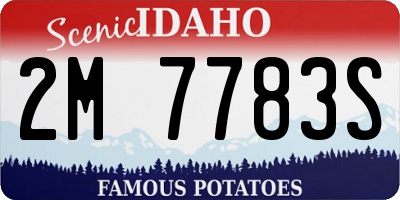 ID license plate 2M7783S