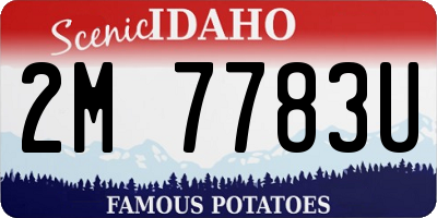 ID license plate 2M7783U