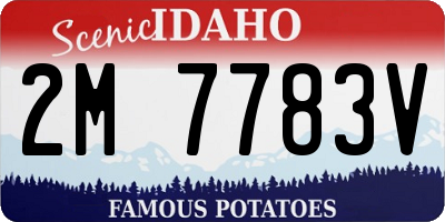 ID license plate 2M7783V