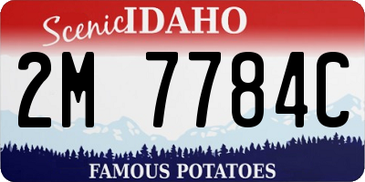 ID license plate 2M7784C