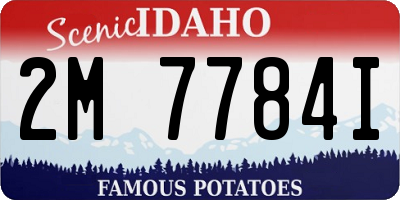 ID license plate 2M7784I