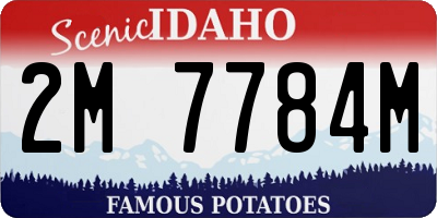ID license plate 2M7784M
