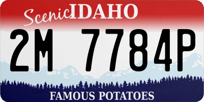 ID license plate 2M7784P