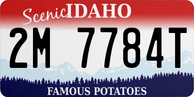 ID license plate 2M7784T