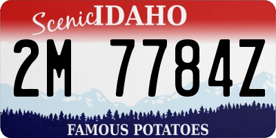 ID license plate 2M7784Z