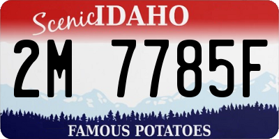 ID license plate 2M7785F
