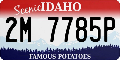 ID license plate 2M7785P