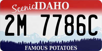 ID license plate 2M7786C