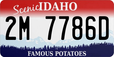 ID license plate 2M7786D