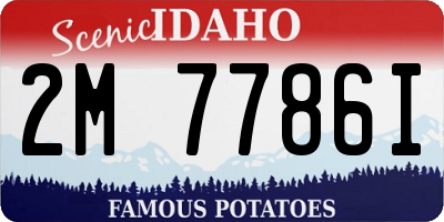 ID license plate 2M7786I
