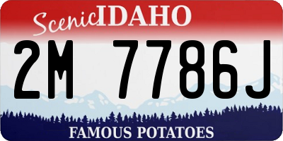 ID license plate 2M7786J