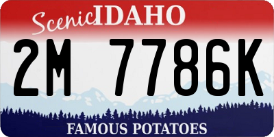ID license plate 2M7786K
