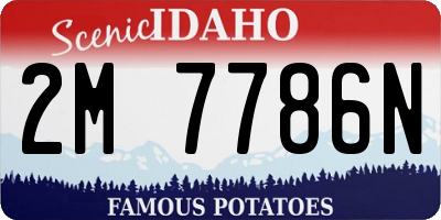 ID license plate 2M7786N