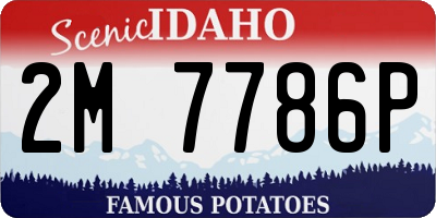 ID license plate 2M7786P