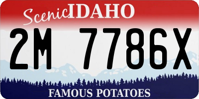ID license plate 2M7786X