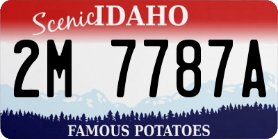 ID license plate 2M7787A