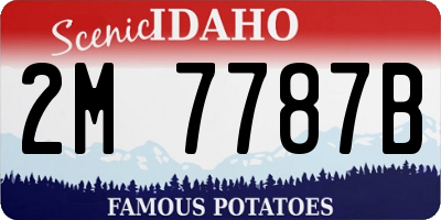 ID license plate 2M7787B
