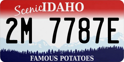 ID license plate 2M7787E