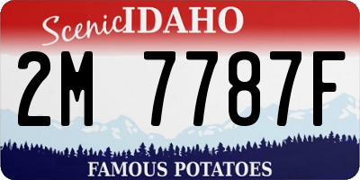 ID license plate 2M7787F