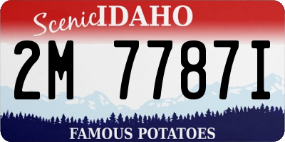 ID license plate 2M7787I