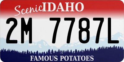 ID license plate 2M7787L