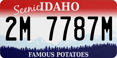 ID license plate 2M7787M