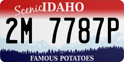 ID license plate 2M7787P