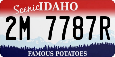 ID license plate 2M7787R